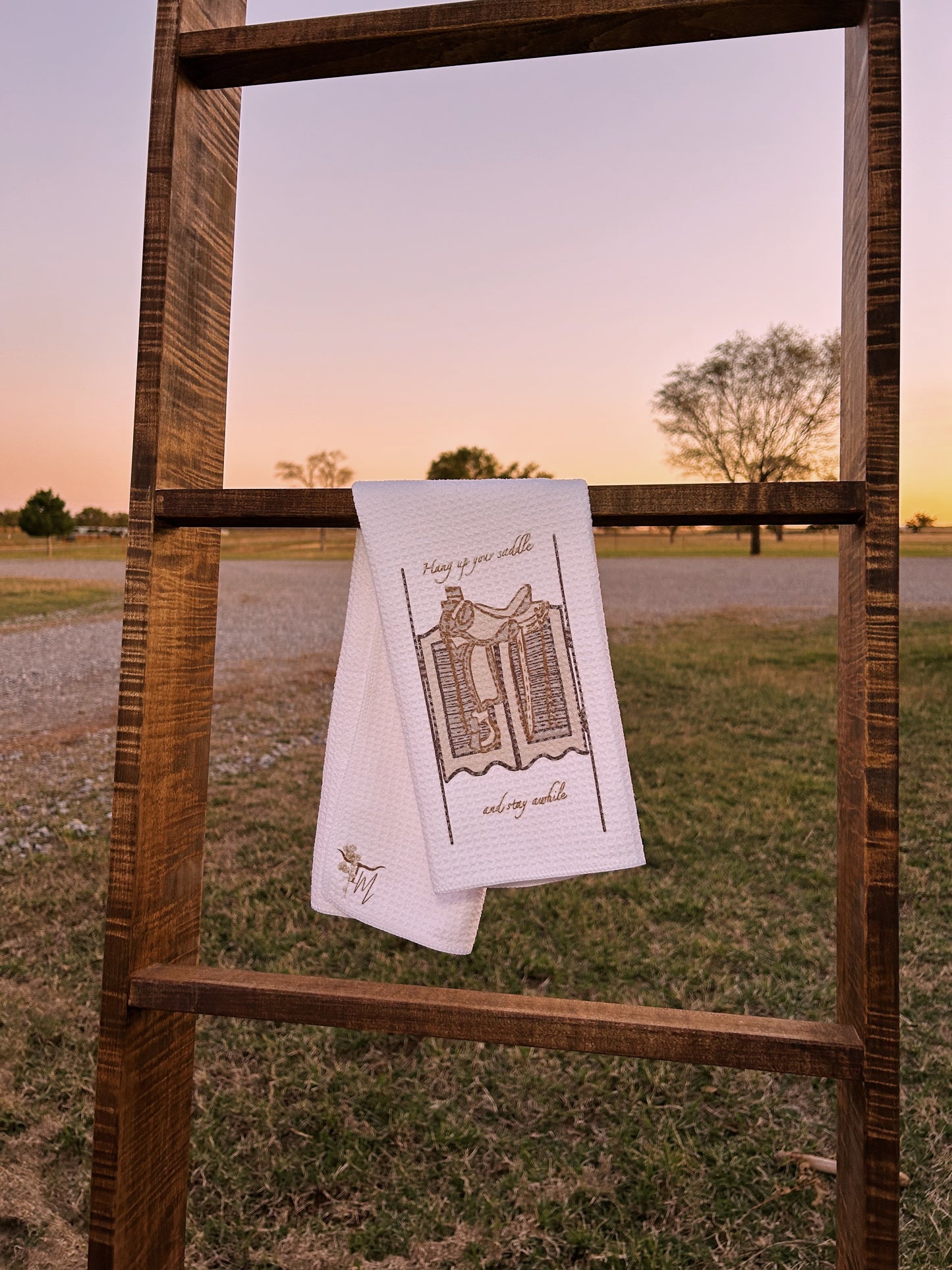 Stay Awhile Tea Towel