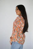 Retro Floral Relaxed Fit Blouse