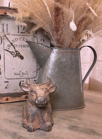 Rustic Mini Table Top Bull