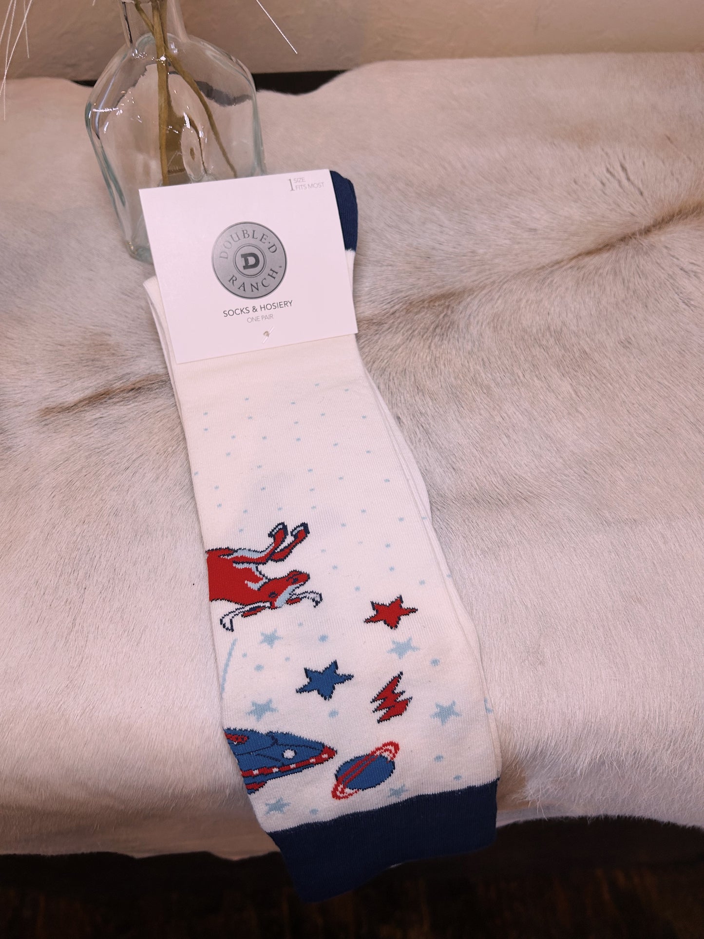 Double D Space Cowboy Socks