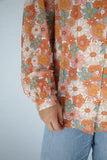 Retro Floral Relaxed Fit Blouse