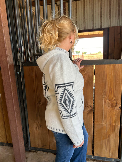 Reba Cozy Porch Knit Hoodie by Venario